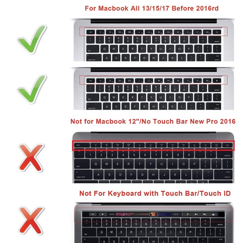 HRH Vim/VI Functional Shortcuts Hotkey Silicone Keyboard Cover Skin for MacBook Air 13,for MacBook Pro13/15/17(with or w/Out Retina Display,2015 or Older Version),for iMac Older,USA and European - Image 1